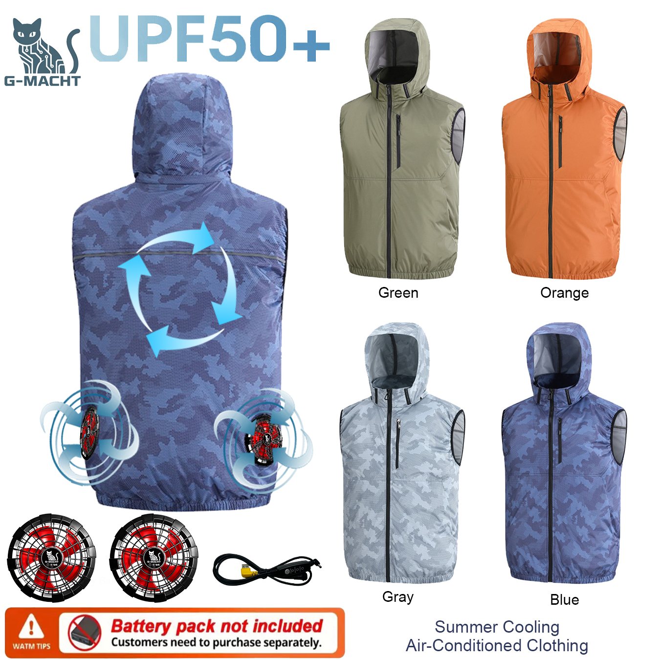 Outdoor Sport Brand Jacket - Летний спортивный вентилятор 12В/5В для охлаждения,