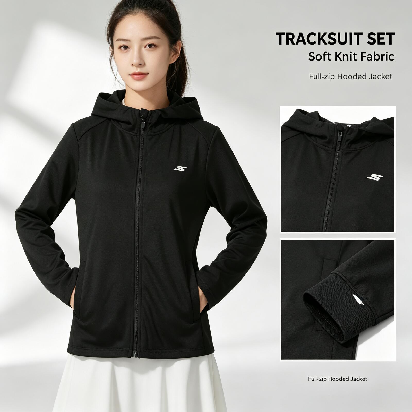 Outdoor Sport Hoodie - Женская легкая трикотажная куртка-худи SKECHERS, дышащая,