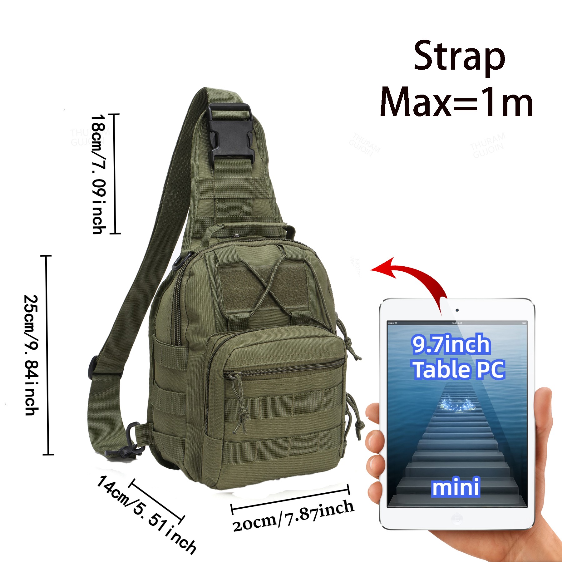 THURAM Уличная тактическая сум – обзор и цена Outdoor Sport Backpack