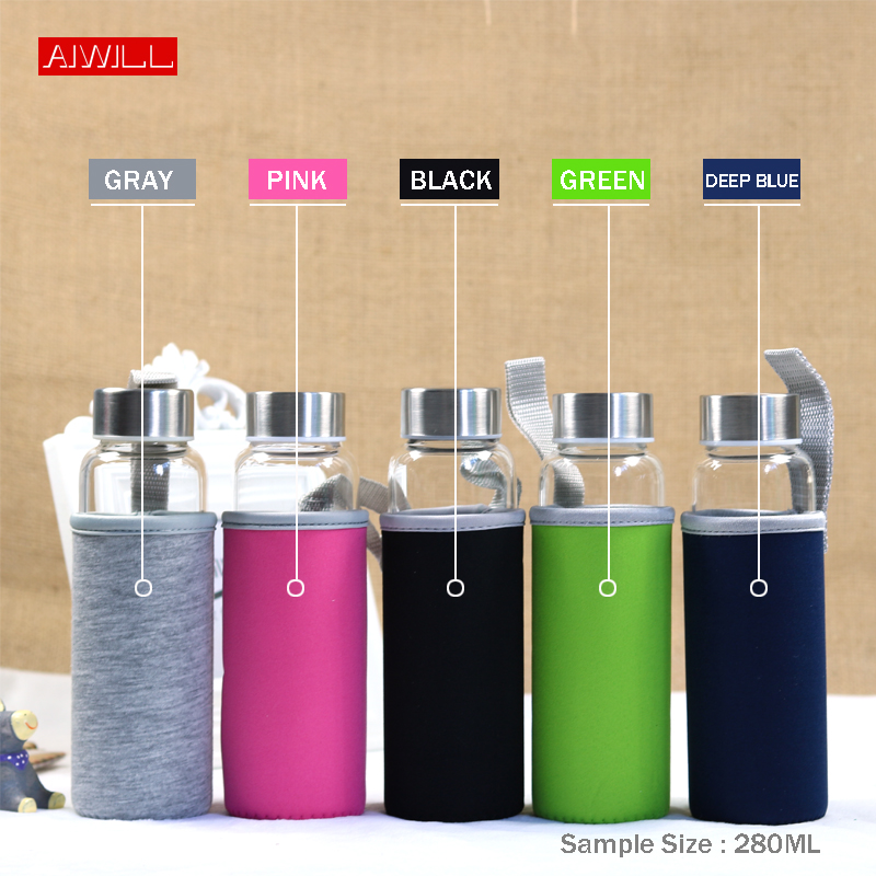 AIWILL Лидер продаж стеклянная – обзор и цена Outdoor Sport Glass Water Bottle