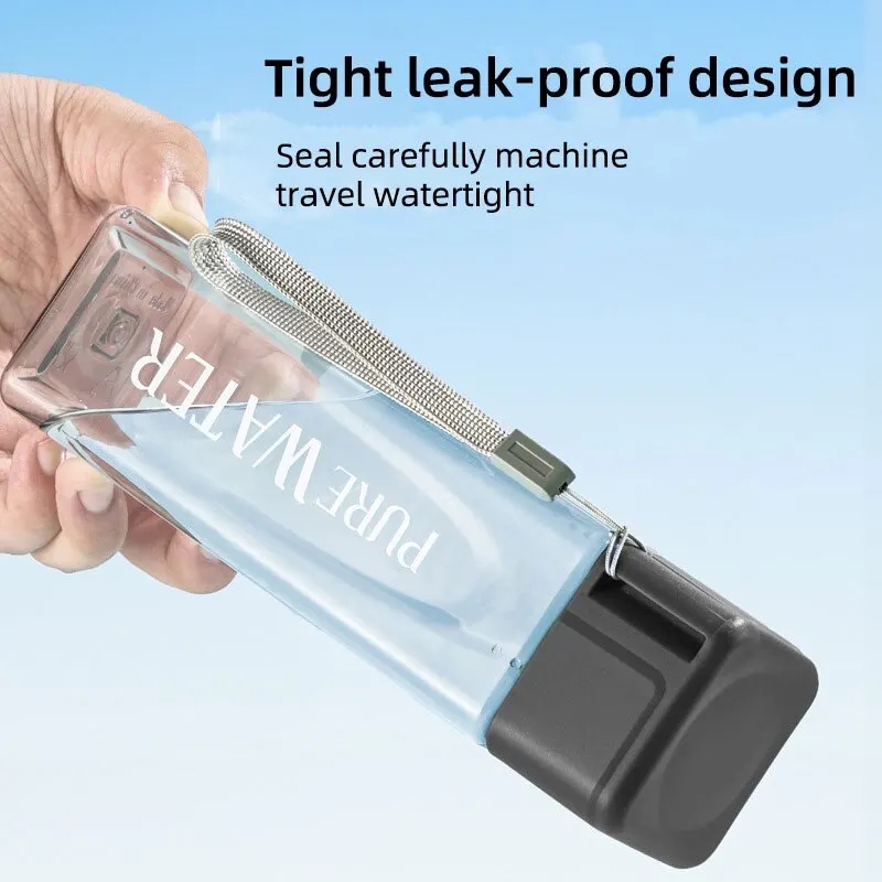 450 мл, 1 шт., прозрачное квад – обзор и цена Outdoor Sport Glass Water Bottle