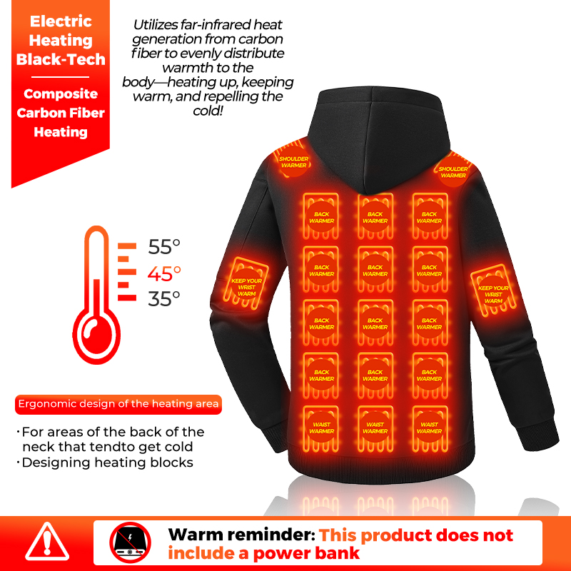Толстовка с подогревом, 26 зон – обзор и цена Outdoor Sport Hoodie