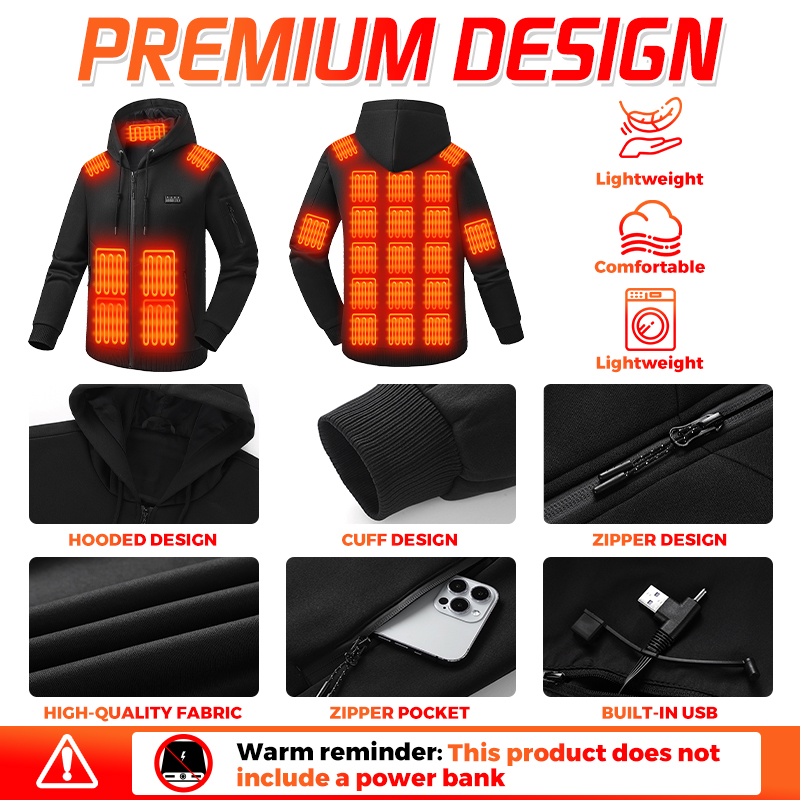 Толстовка с подогревом, 26 зон – обзор и цена Outdoor Sport Hoodie