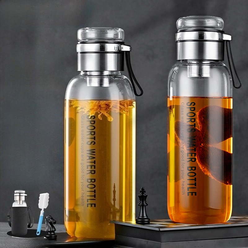 Стеклянная бутылка для воды 1, – обзор и цена Outdoor Sport Glass Water Bottle