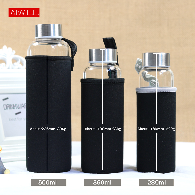 Стеклянная Спортивная бутылка  – обзор и цена Outdoor Sport Glass Water Bottle